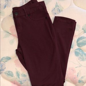 Burgundy Skinny Pants